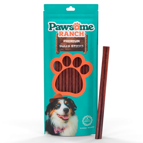 12" Premium Bully Sticks - 5 count - Pawsome Ranch ™