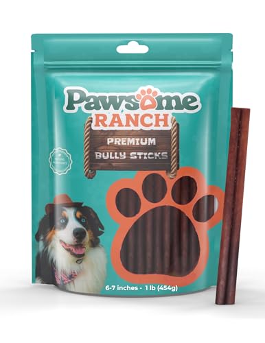 6 - 7" Premium Bully Sticks - 1 lb (454g) - Pawsome Ranch ™