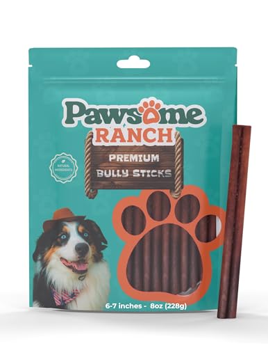 6 - 7" Premium Bully Sticks  -  8 oz (227g) - Pawsome Ranch ™