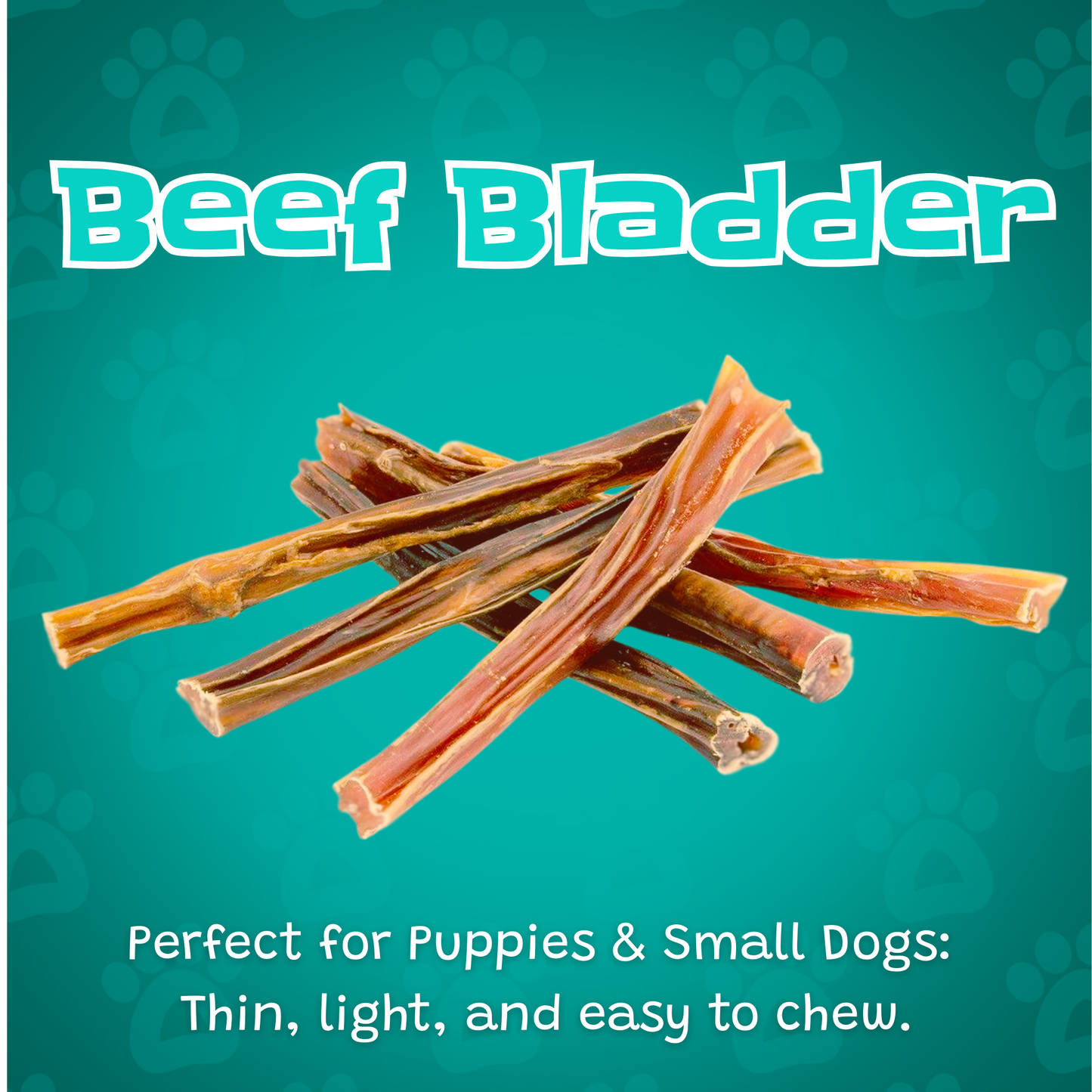 6" Junior Bully Sticks Beef Bladder - 15 Count